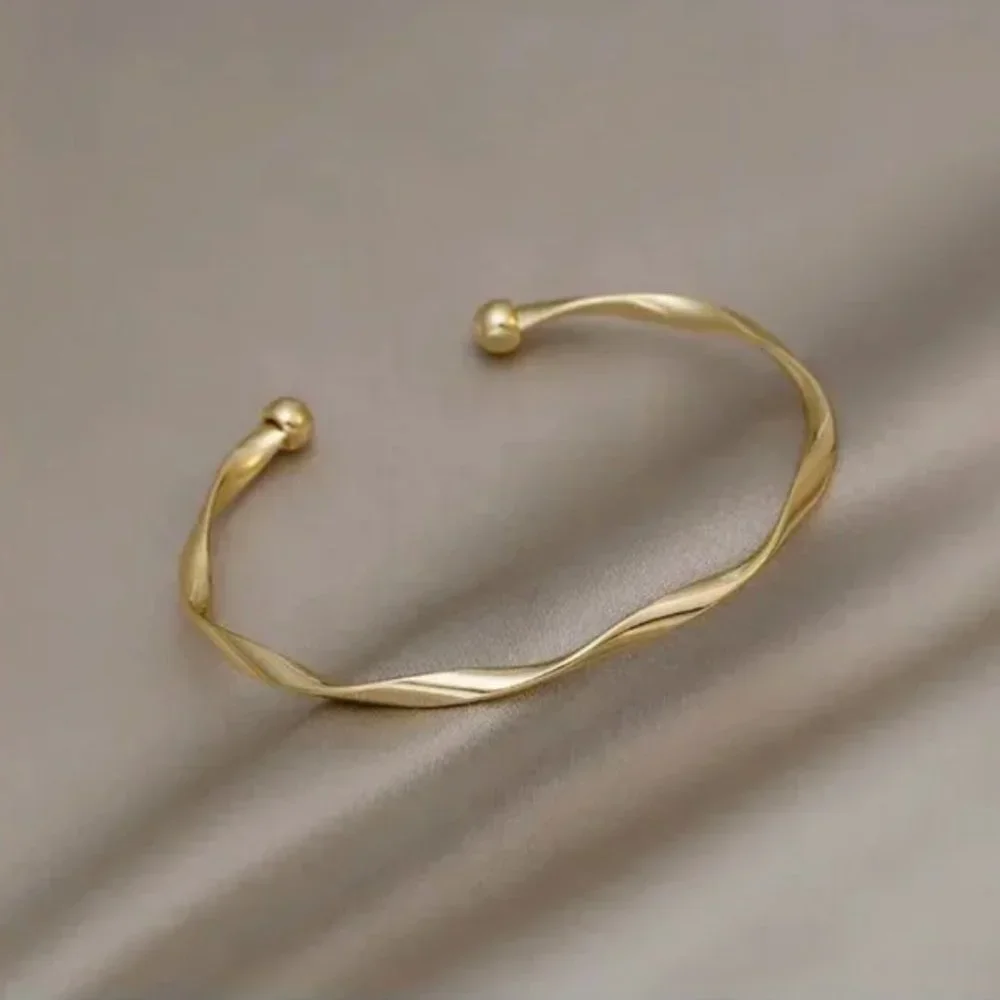 Anthro Gold Bangle Bracelet